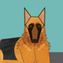 German Shepherd Dog Greetings Card, thumbnail 2 of 5