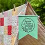 Personalised Daddy And Me Adventure Club Pennant Flag, Gift For Dad, thumbnail 5 of 6