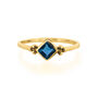 Divinity Princess Blue Topaz Ring Silver Or Gold Plated, thumbnail 8 of 11