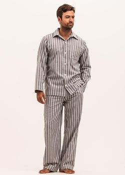 Men's Brushed Cotton Vintage Stripe Pyjamas, 2 of 3