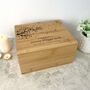 Personalised Bamboo Urn For Cremation Ashes Branch Of Love Design, thumbnail 6 of 12