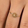 Solid 9ct Gold Personalised Mini Disc Ring, thumbnail 1 of 5