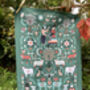 Tea Towel 100% Cotton Welsh Folk Art Design, thumbnail 6 of 12