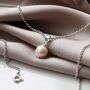 Sterling Silver Round Pearl Pendant Necklace, thumbnail 3 of 4