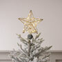 Pre Lit Gold Star Christmas Tree Topper 25 LED Battery Operated With Timer 30cm, thumbnail 3 of 3