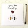 3rd Wedding Anniversary Card Leather, thumbnail 1 of 5