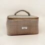 Travel Towel Vanity Case Chestnut Stripes, thumbnail 1 of 4