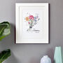 Family Birth Month Flower Print, thumbnail 1 of 5