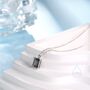 Sterling Silver Emerald Cut Cz Pendant Necklace, thumbnail 3 of 12