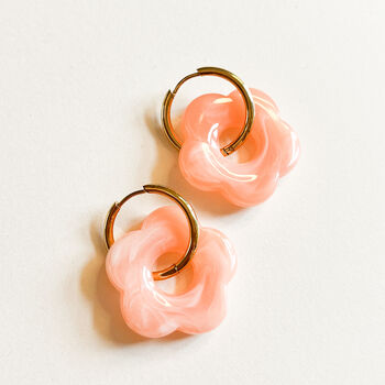 Statement Flower Hoop Earrings, 4 of 6