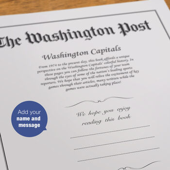 Washington Capitals Personalised Gift Newspaper Book, 2 of 12