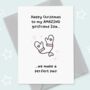 Perfect Pair Personalised Girlfriend Christmas Card, thumbnail 1 of 3