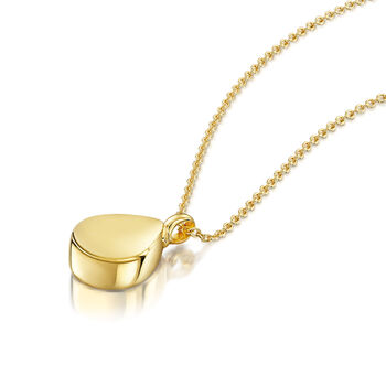 Teardrop Urn Ashes Necklace – 18 K Gold Plate, 3 of 6
