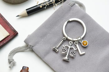 Scales Of Justice Keyring, Personalised Gift, 7 of 10