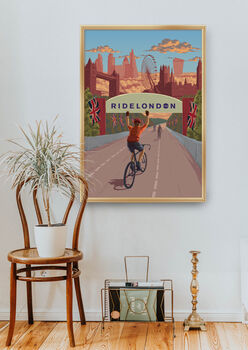 Ride London Cycling Travel Poster Art Print, 4 of 8