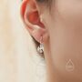 Tiny Dragon Drop Hook Earrings In Sterling Silver, thumbnail 3 of 9