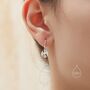 Tiny Dragon Drop Hook Earrings In Sterling Silver, thumbnail 3 of 10