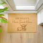 Personalised Home Sweet Home Highland Cow Rectangular Indoor Doormat, thumbnail 4 of 5
