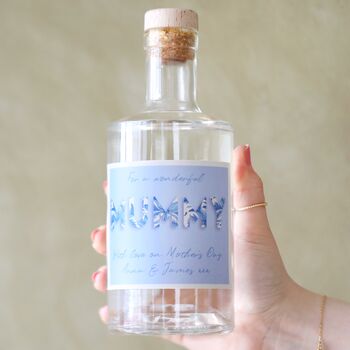 Personalised 500ml Vintage Blue Mum Spirit, 2 of 6