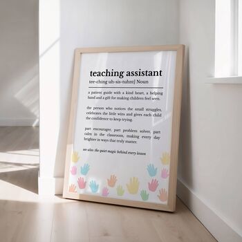 Personalised Teaching Assistant Definition Print, 2 of 4