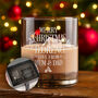 Merry Christmas Message Tumbler Glass With Chocolate Tree And Coaster Gift Boxed Set, thumbnail 1 of 7