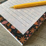 A6 Floral Lined Notepad, thumbnail 2 of 4