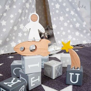 Handmade Space And Beyond Wooden Toy Set, 3 of 5