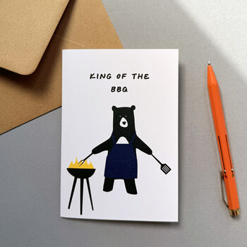 Daddy Bear BBQ Father's Day A6 Card, 5 of 5