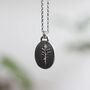 Fossil Leaf Oxidised Sterling Silver Necklace, thumbnail 1 of 11