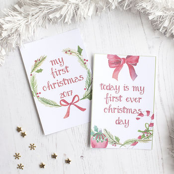 Personalised Baby's First Christmas Achievement Cards, 3 of 6