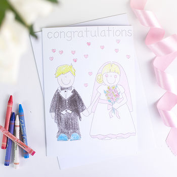 Wedding Colouring In Card For Kids, 2 of 3