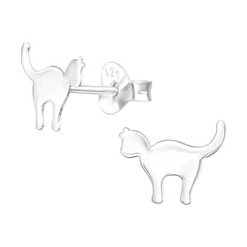 Crazy Cat Lady Sterling Silver Earrings, 5 of 7