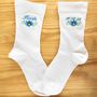 Something Blue Personalised Bride Wedding Socks Gift, thumbnail 4 of 5