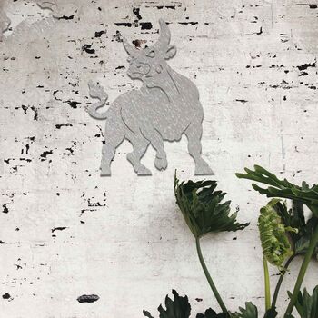 Metal Bull Garden Wall Art Powerful Silhouette Design, 6 of 10