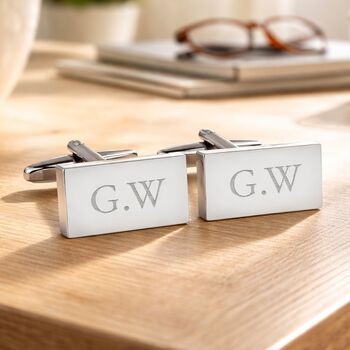 Personalised Silver Plated Cufflinks, 5 of 12