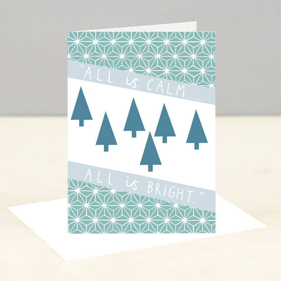 All Is Calm All Is Bright Christmas Card By Alison Hardcastle 