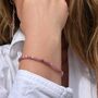Pink Tourmaline Adjustable Bracelet In Sterling Silver Or Gold Vermeil, thumbnail 1 of 8
