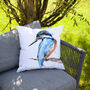 Inky Kingfisher Outdoor Cushion For Garden Furniture, thumbnail 1 of 9