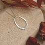 Organic Oval Personalised Necklace In Silver Or Gold, thumbnail 1 of 6