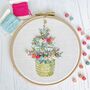 Christmas Tree Mini Embroidery Hoop Kit, thumbnail 3 of 8