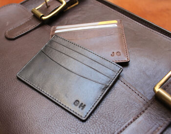 Personalised Leather Wallet And Hip Flask Gift Set, 4 of 8