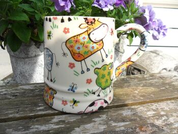 Tankard Mug In Crazy Farm Design, 6 of 8