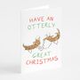 'Have An Otterly Great Christmas' Card, thumbnail 5 of 5