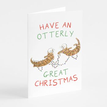 'Have An Otterly Great Christmas' Card, 5 of 5