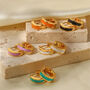 Gold Enamel Hoop Earrings In A Gift Box, thumbnail 1 of 5