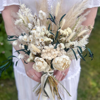 Pampas Grass Wedding Flowers With Eucalyptus, 3 of 7