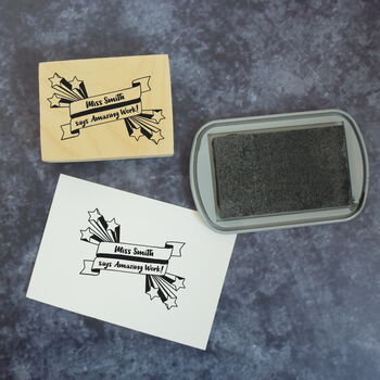 Personalised Star And Banner Teacher Reward Stamp, 3 of 8