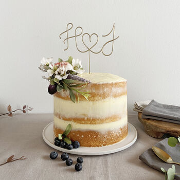 Initials With Heart Wire Cake Topper, 4 of 8