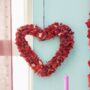 Red Heart Recycled Sari Wreath, thumbnail 1 of 2