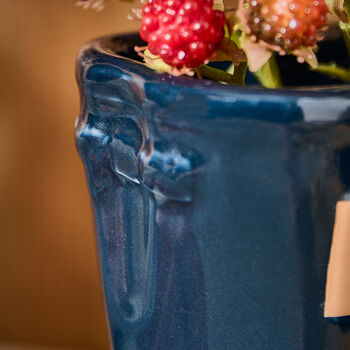 Set Of Two Personalised Blue Welly Boots Planters, 5 of 9